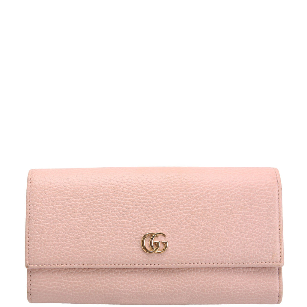 Gucci 456116 Marmont Leather Wallet Pink