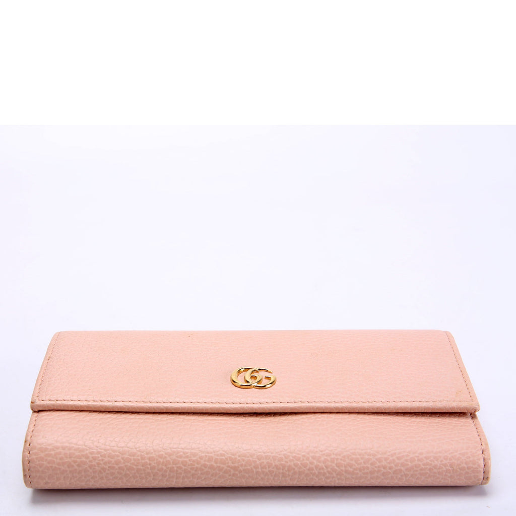 Gucci 456116 Marmont Leather Wallet Pink