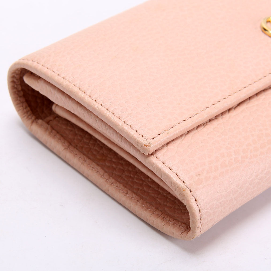 Gucci 456116 Marmont Leather Wallet Pink