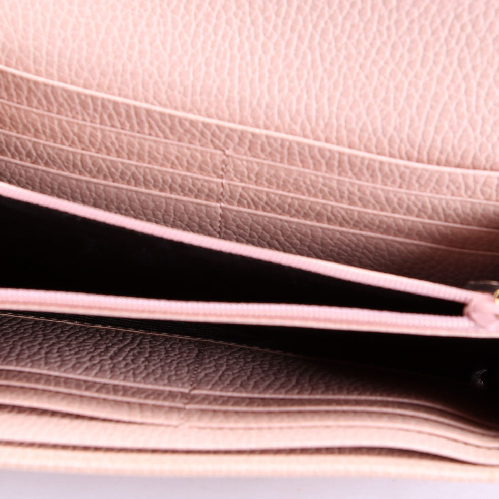Gucci 456116 Marmont Leather Wallet Pink