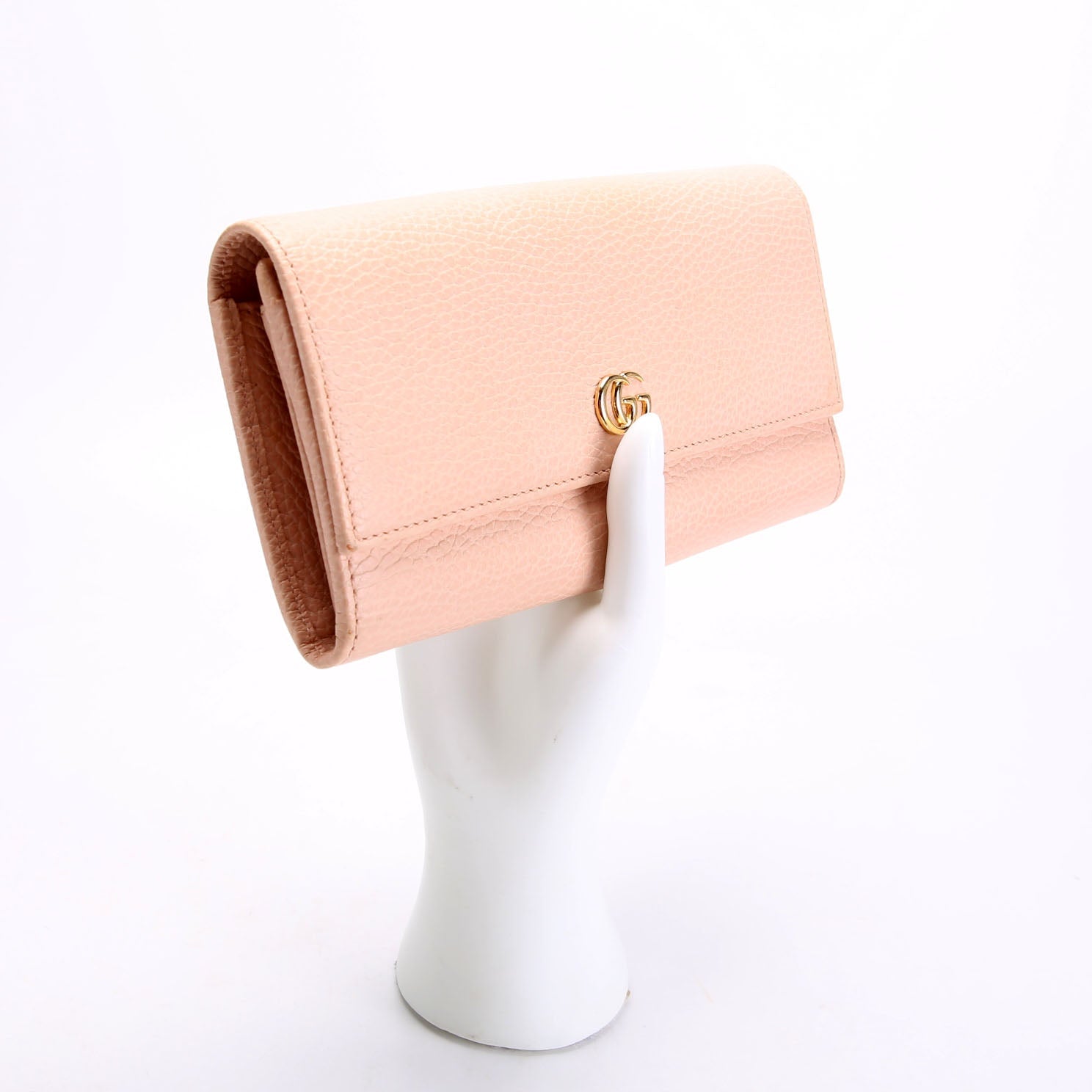 Gucci 456116 Marmont Leather Wallet Pink