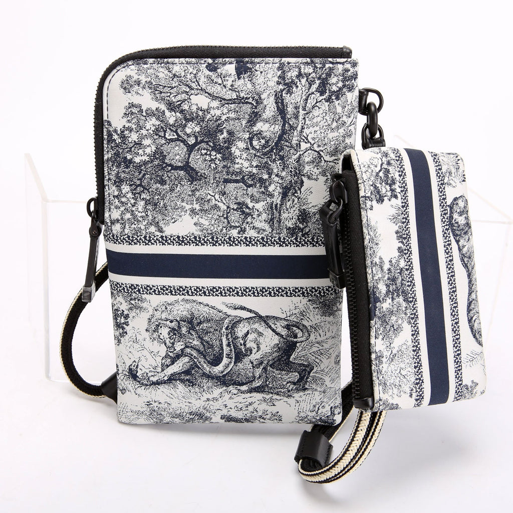 Dior Multifunctional Pouch Toile De Jouy Black/White