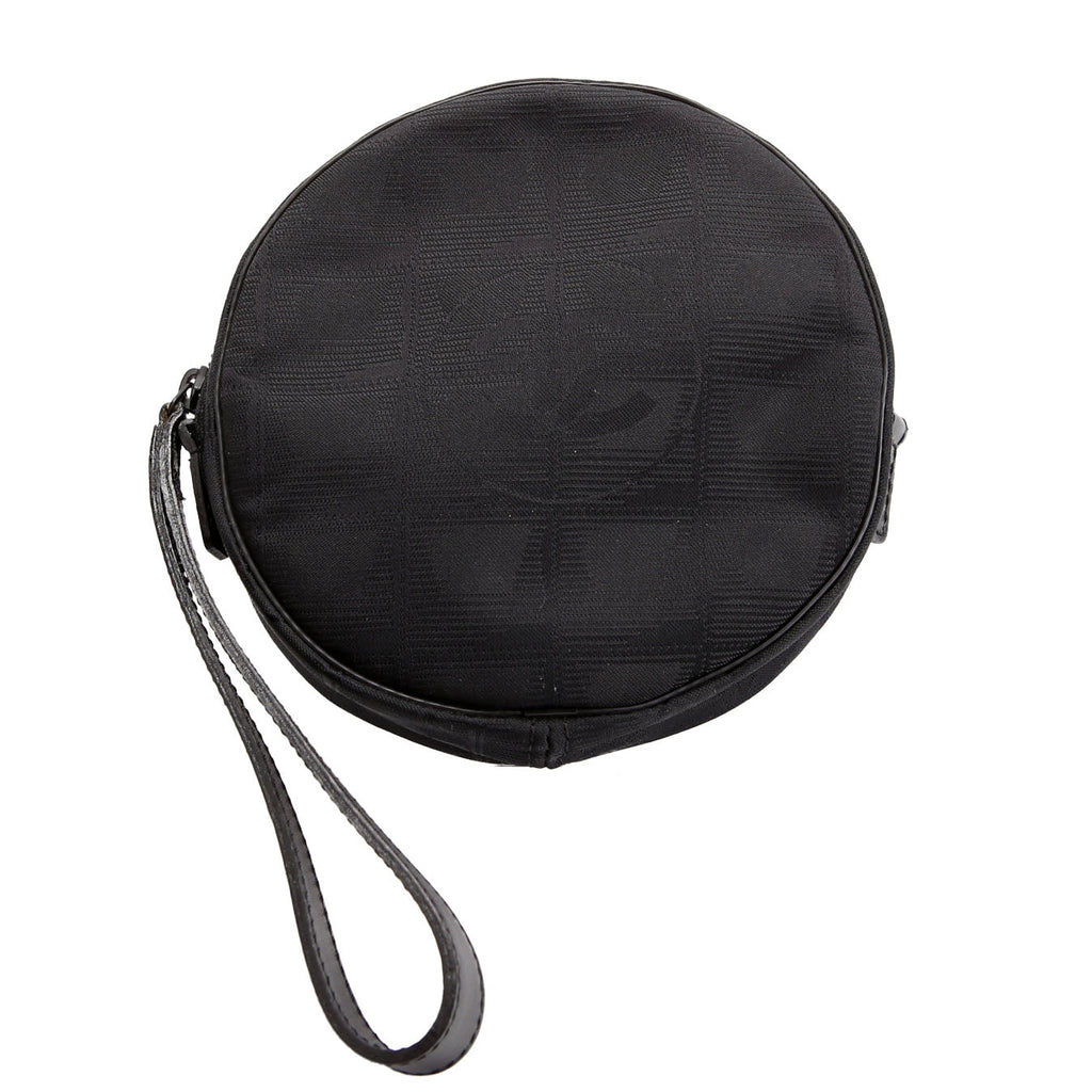Travel Linge Round Wristlet Black