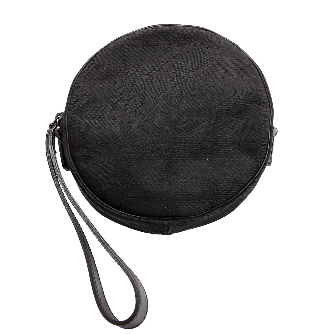 Travel Linge Round Wristlet Black