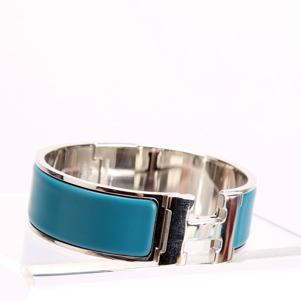 Clic Clac Wide GM Bracelet Silver/Blue