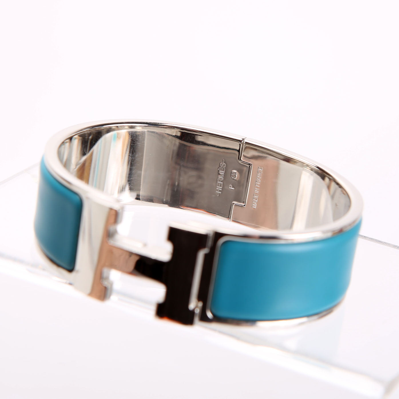 Clic Clac Wide GM Bracelet Silver/Blue
