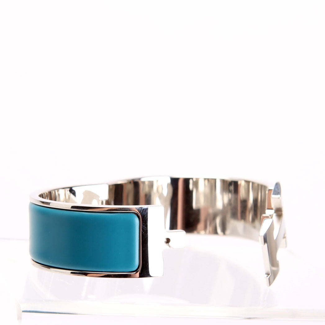 Clic Clac Wide GM Bracelet Silver/Blue