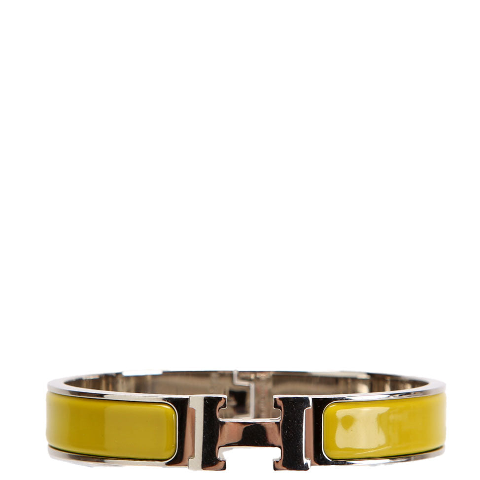 Hermes Clic Clac Narrow GM Bracelet Silver/Yellow