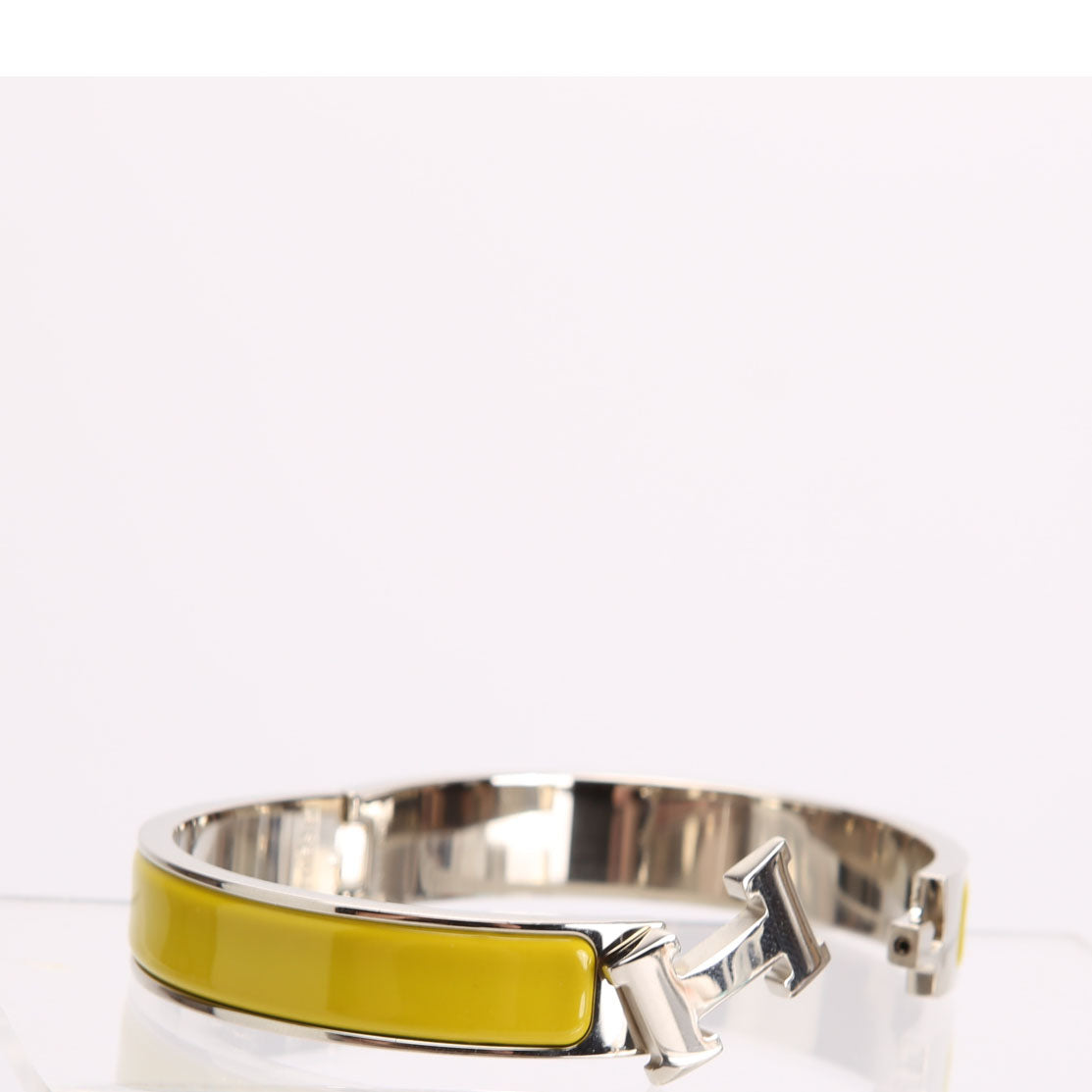 Hermes Clic Clac Narrow GM Bracelet Silver/Yellow