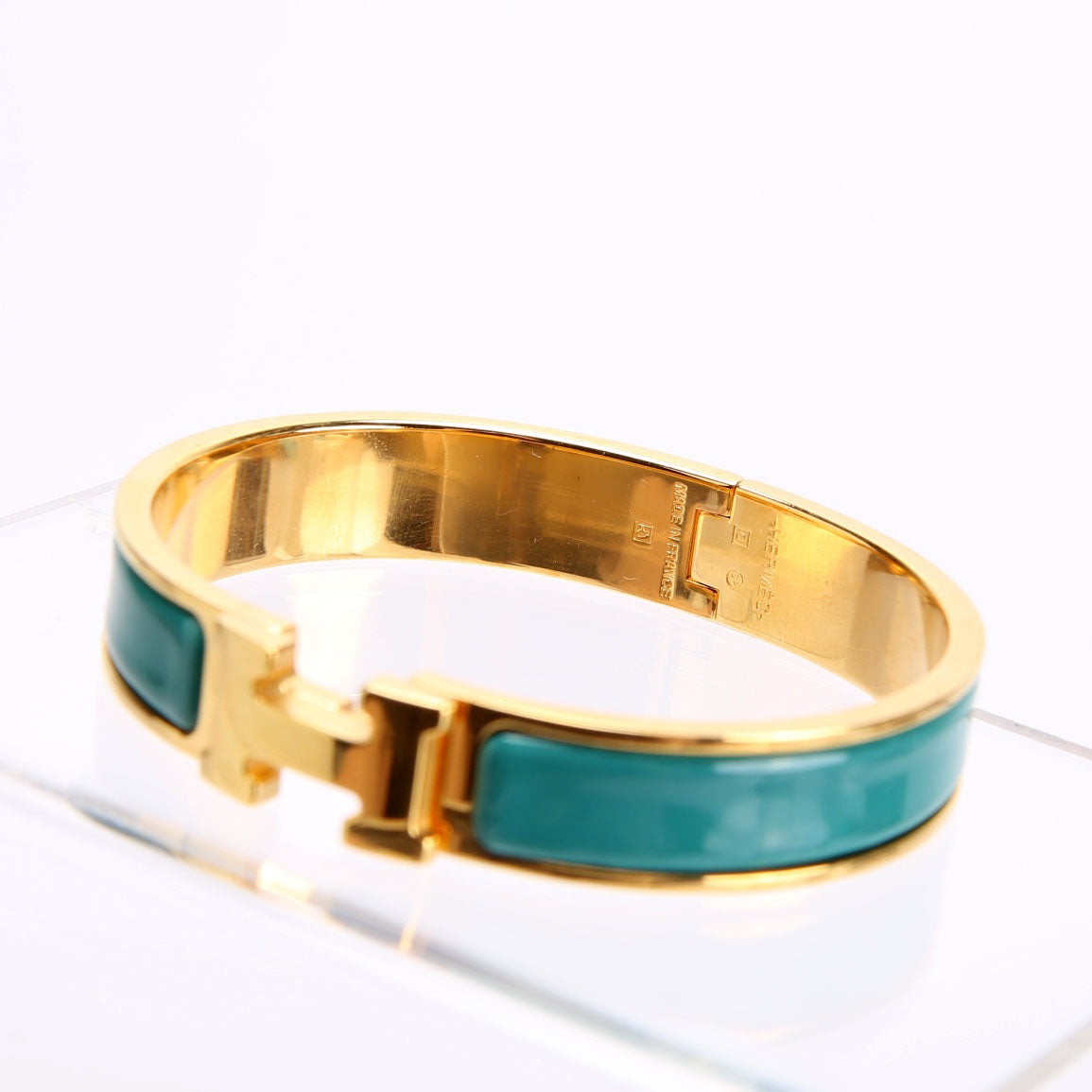 Clic Clac Narrow GM Bracelet Gold/Teal