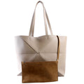 Puzzle Fold Tote Horizontal Medium Grained Calfskin