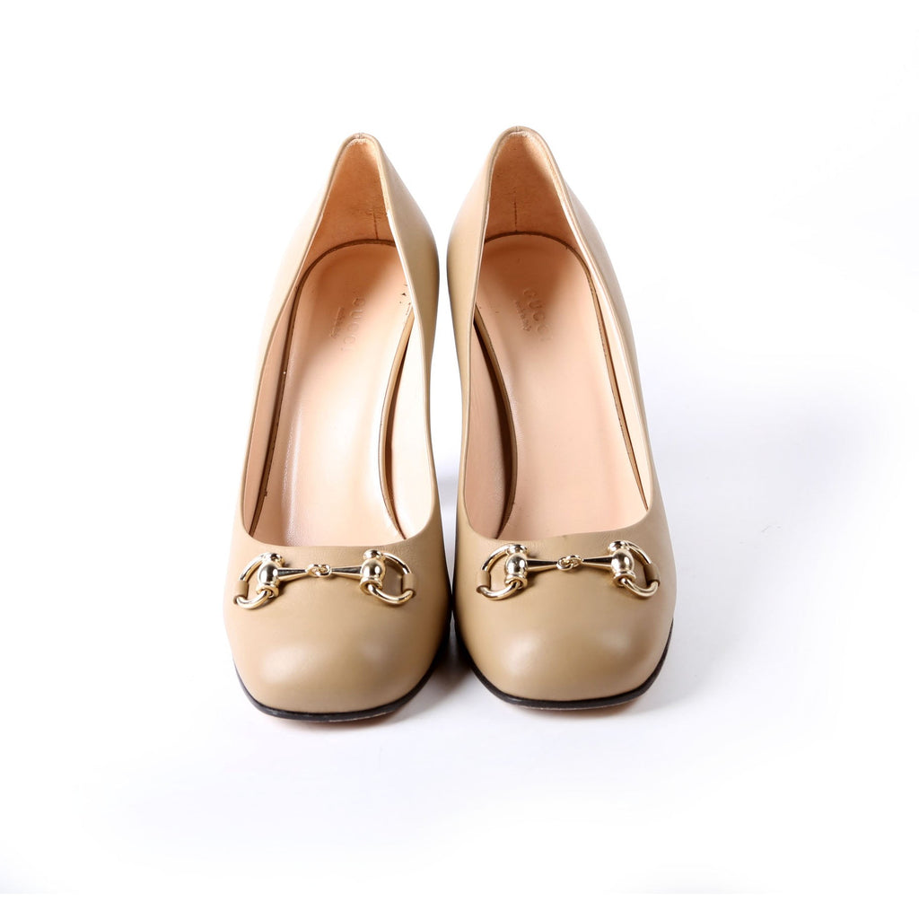 Horsebit Block Heel Pumps Size 38