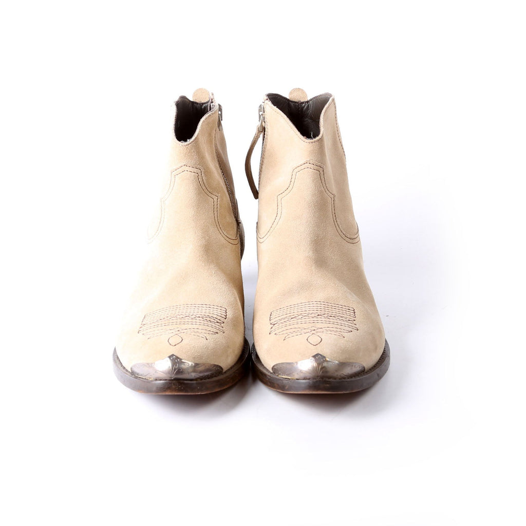 Young Suede Western Boots Size 38