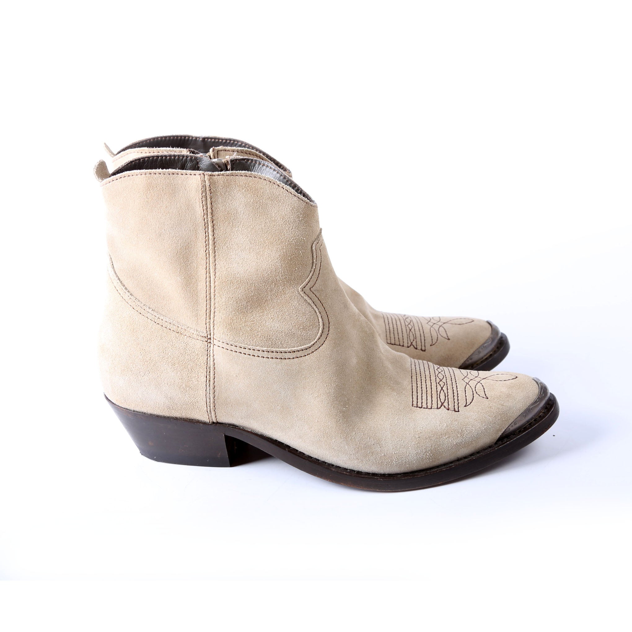 Young Suede Western Boots Size 38