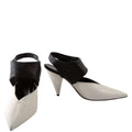Leather Two-Tone Slingback Pumps Size 39