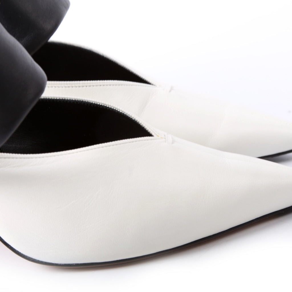 Leather Two-Tone Slingback Pumps Size 39