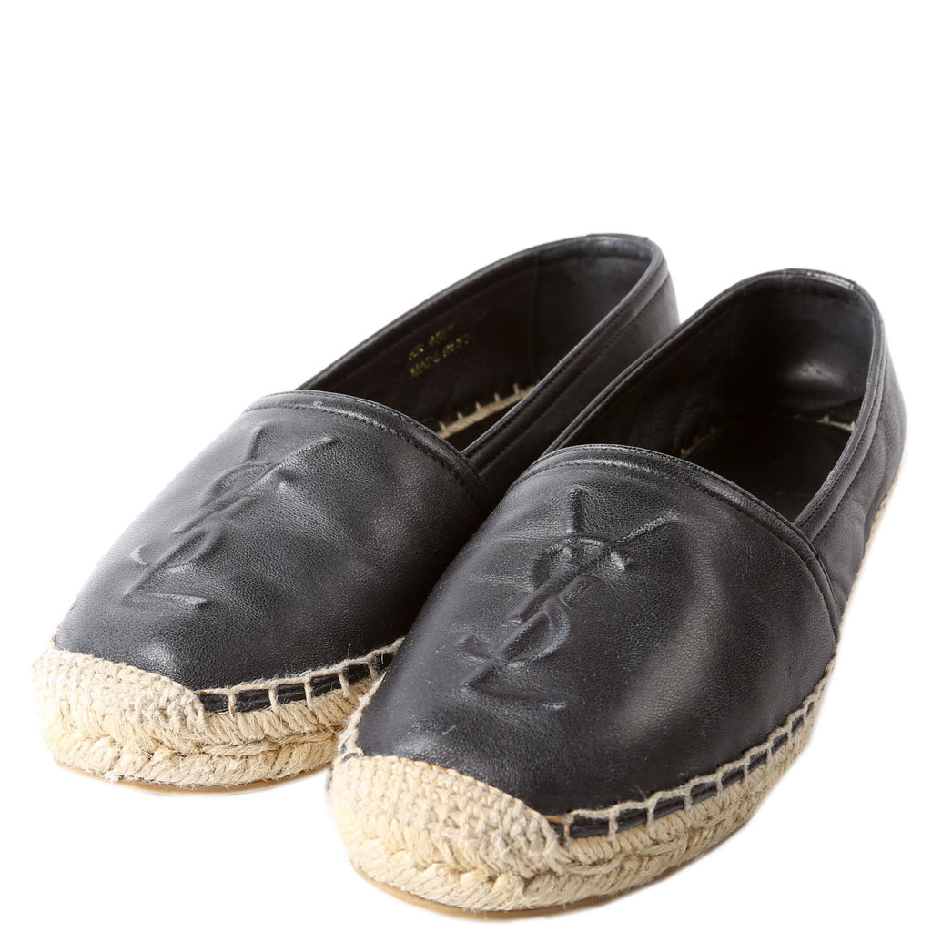 SAINT LAURENT YSL Logo Espadrilles Size 35