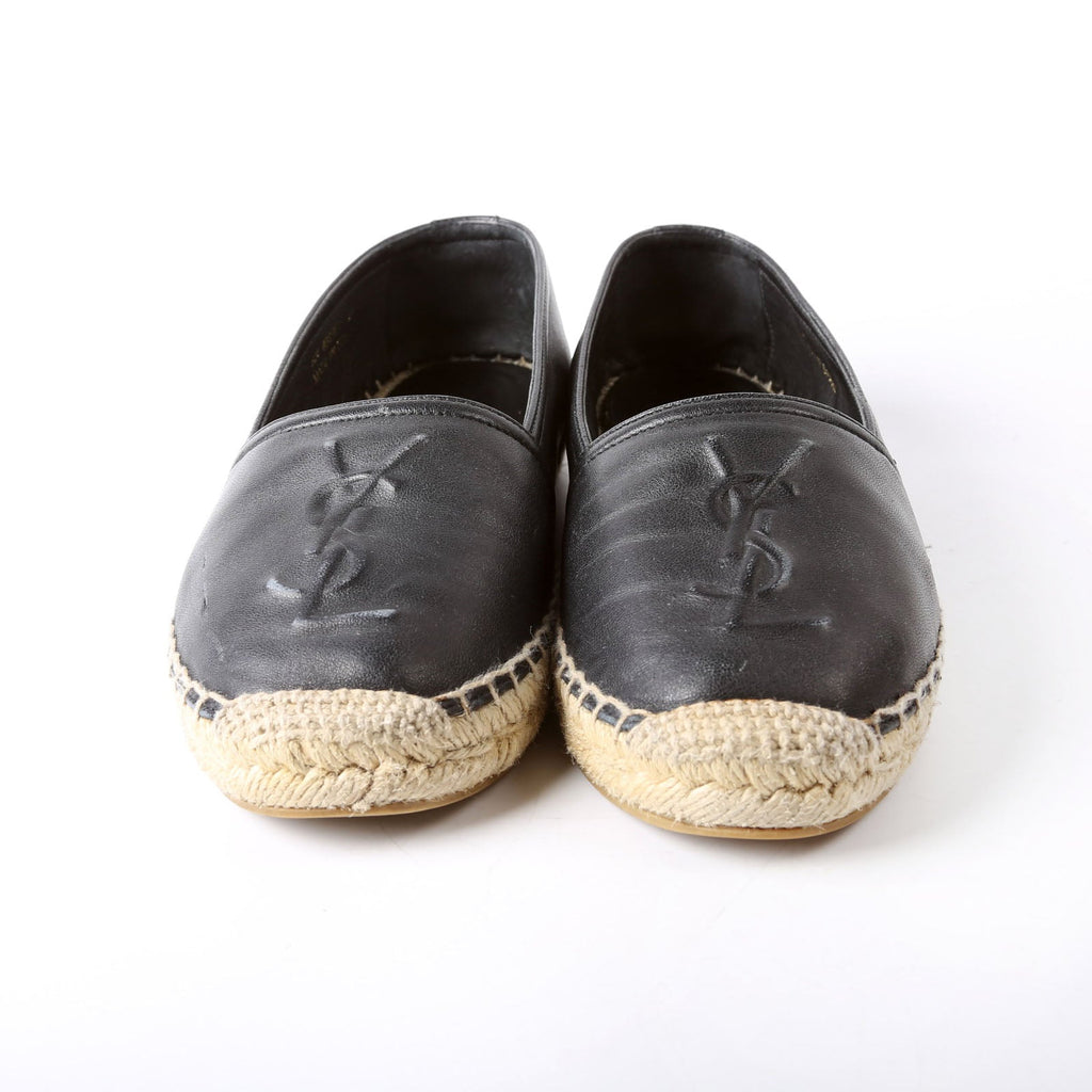 SAINT LAURENT YSL Logo Espadrilles Size 35