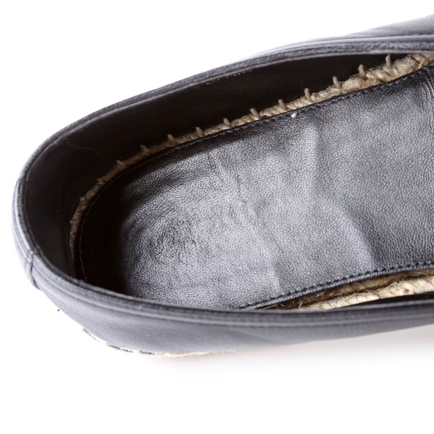 SAINT LAURENT YSL Logo Espadrilles Size 35