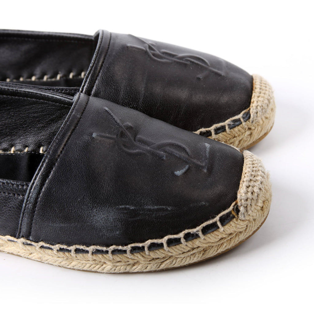 SAINT LAURENT YSL Logo Espadrilles Size 35