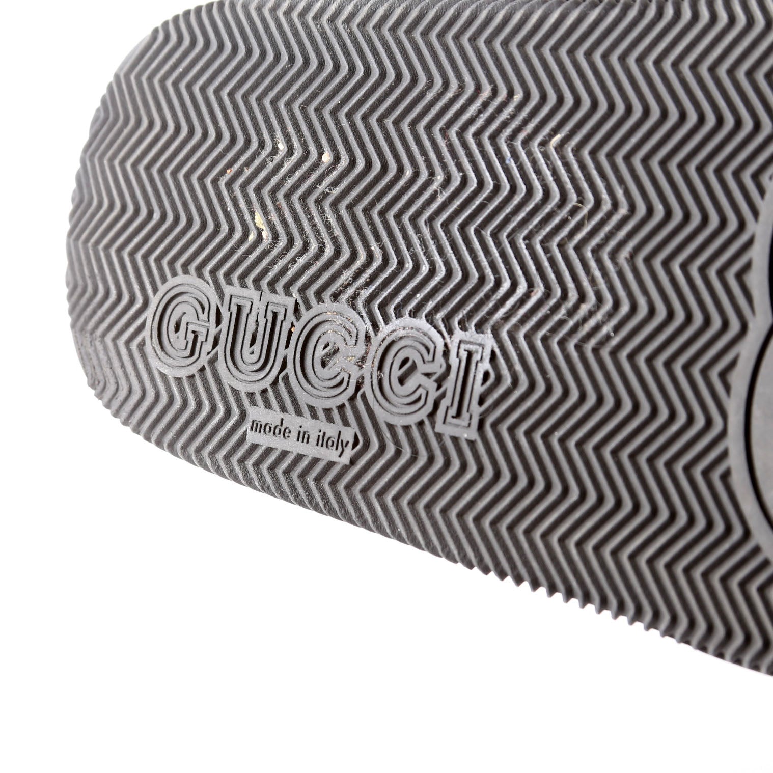 Gucci Criss Cross Web Rubber Slides Size 41