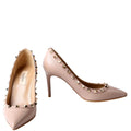 Rockstud Leather Pumps Size 36 Tan