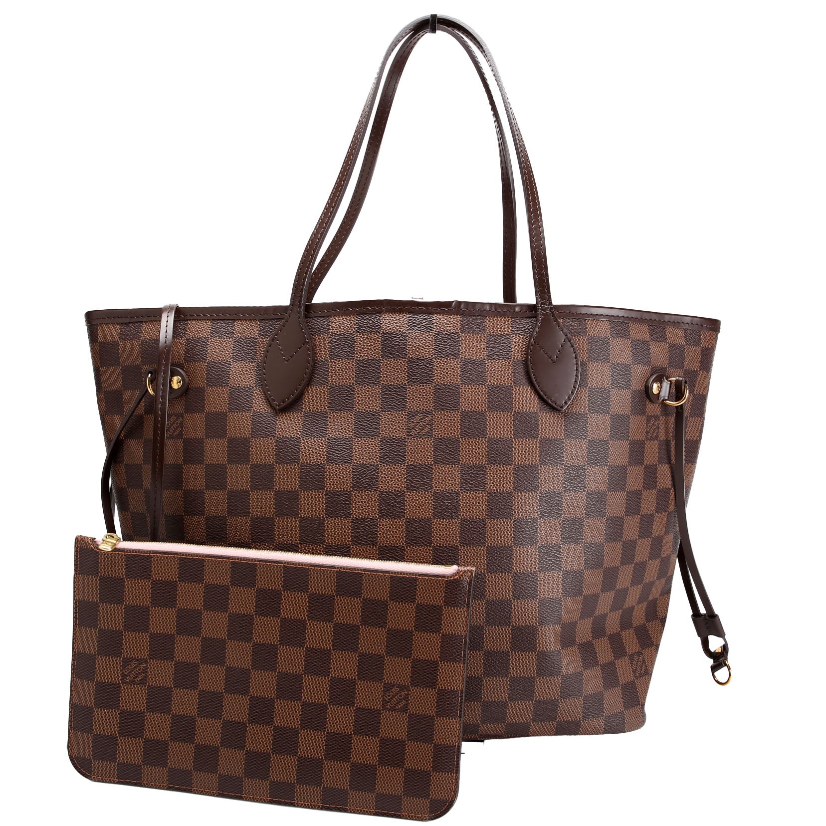 Neverfull With Wallet MM Damier Ebene Pink