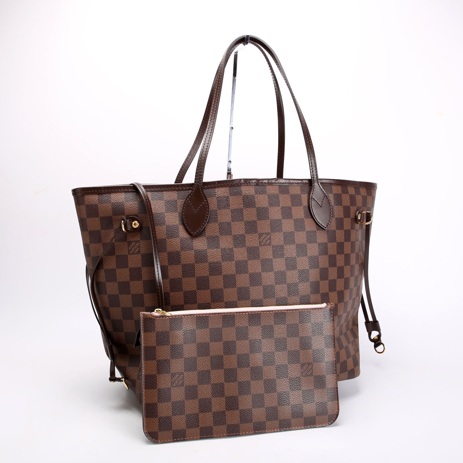 Neverfull With Wallet MM Damier Ebene Pink