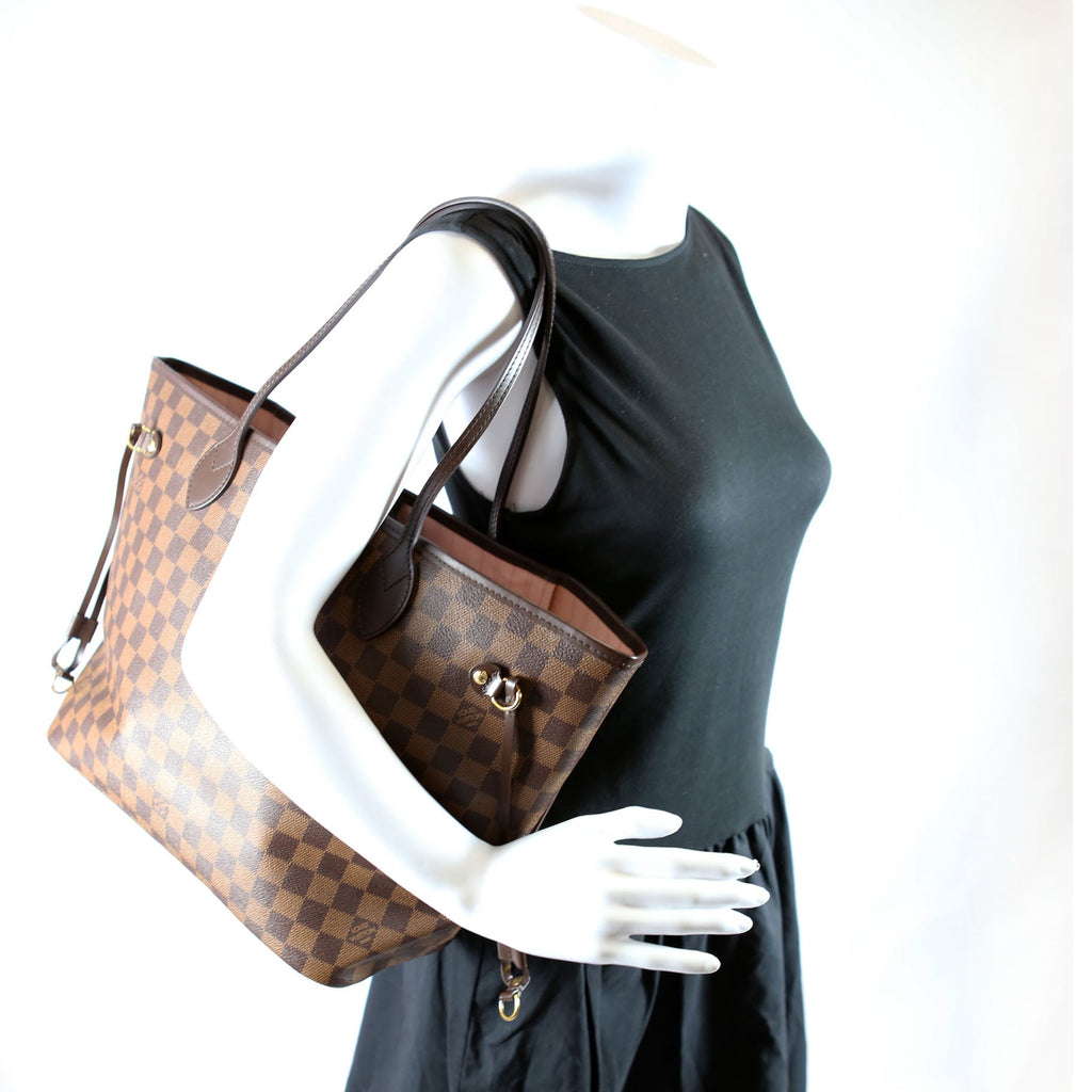 Neverfull With Wallet MM Damier Ebene Pink