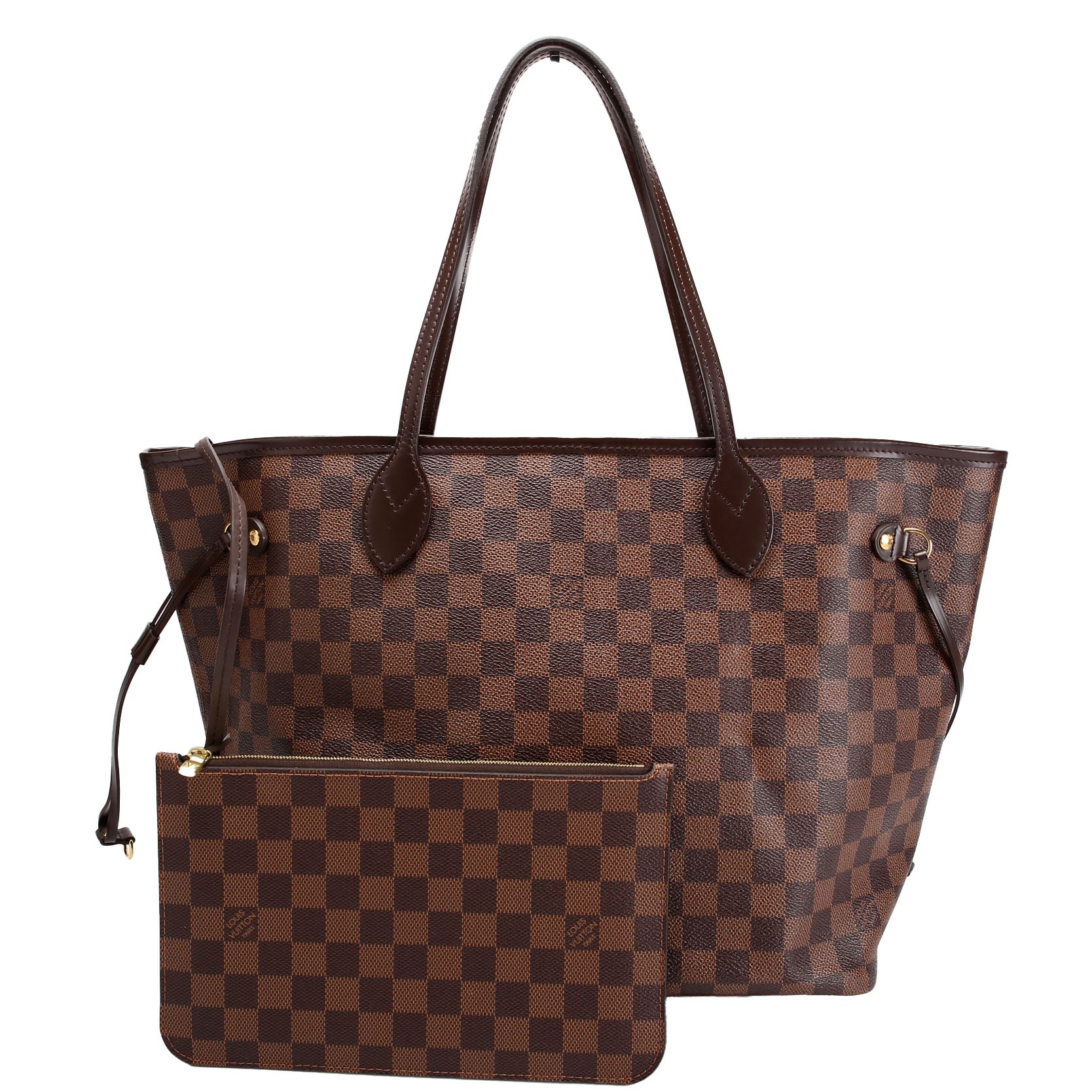 Neverfull With Wallet MM Damier Ebene Red