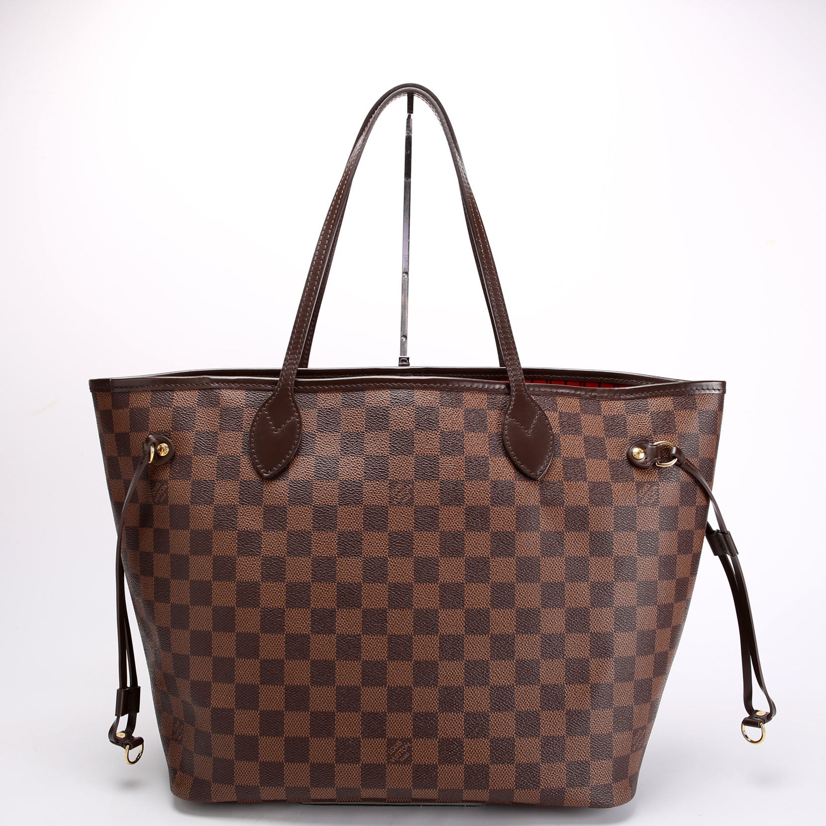 Neverfull With Wallet MM Damier Ebene Red