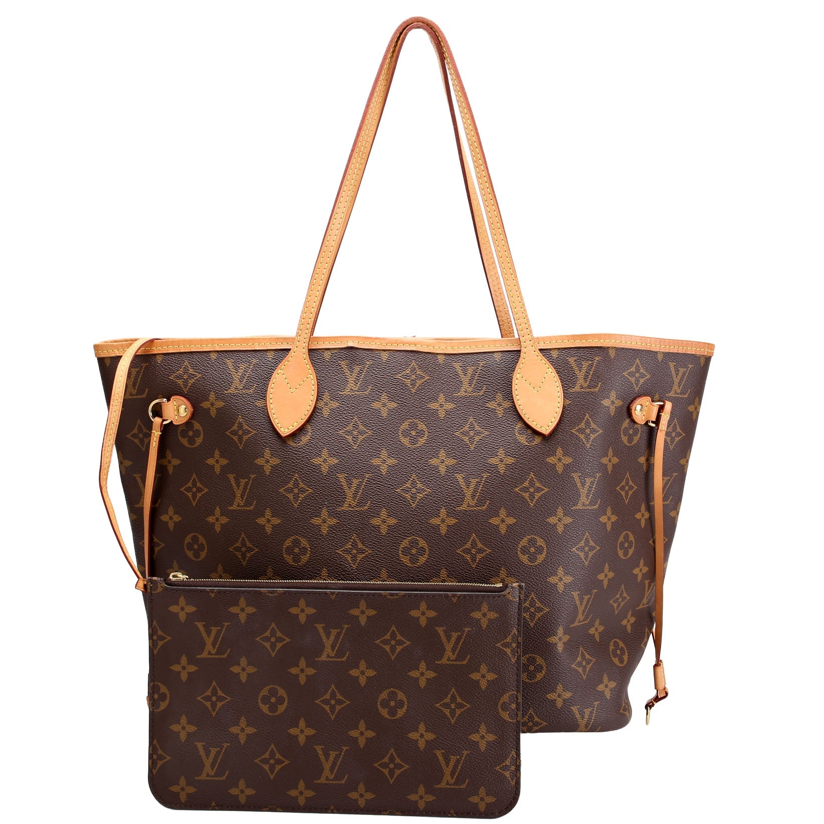 Neverfull With Wallet MM Monogram Beige