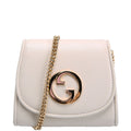 725219 Blondie Leather Chain Wallet Ivory