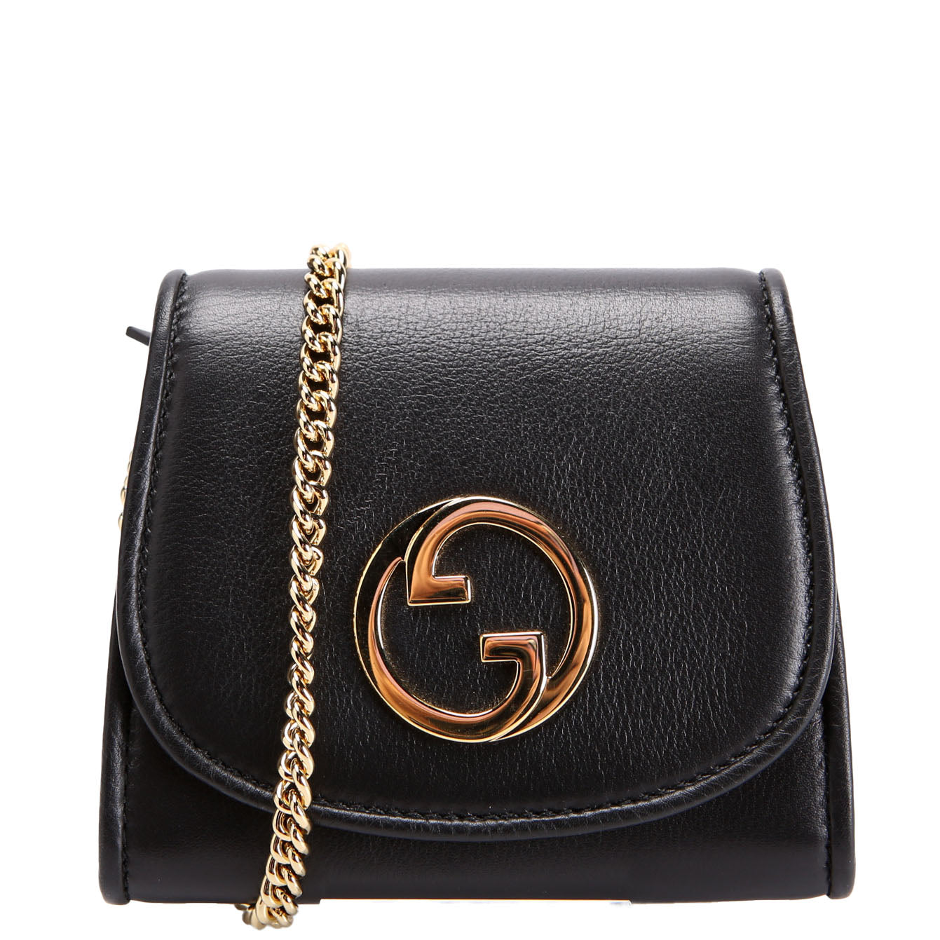 Gucci 725219 Blondie Leather Chain Wallet Black