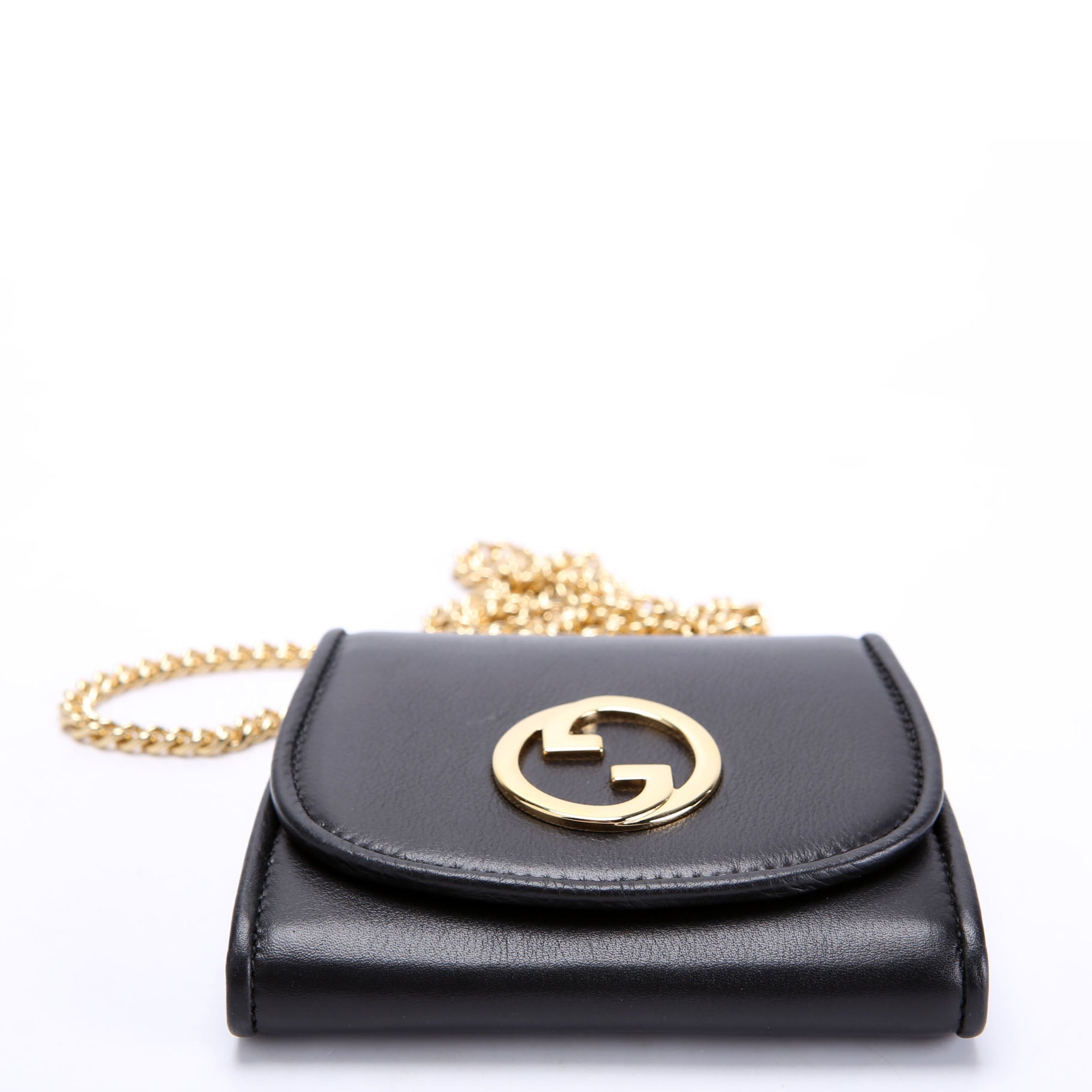Gucci 725219 Blondie Leather Chain Wallet Black