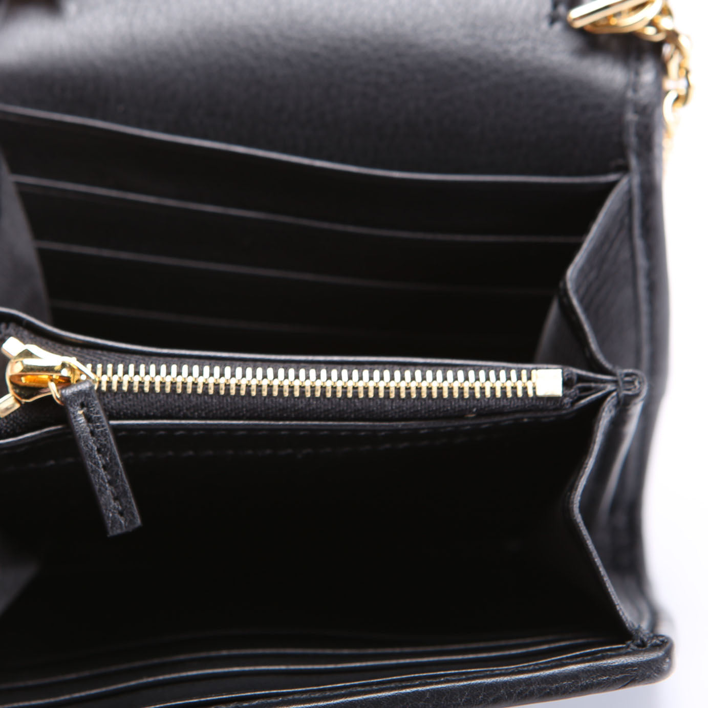 Gucci 725219 Blondie Leather Chain Wallet Black