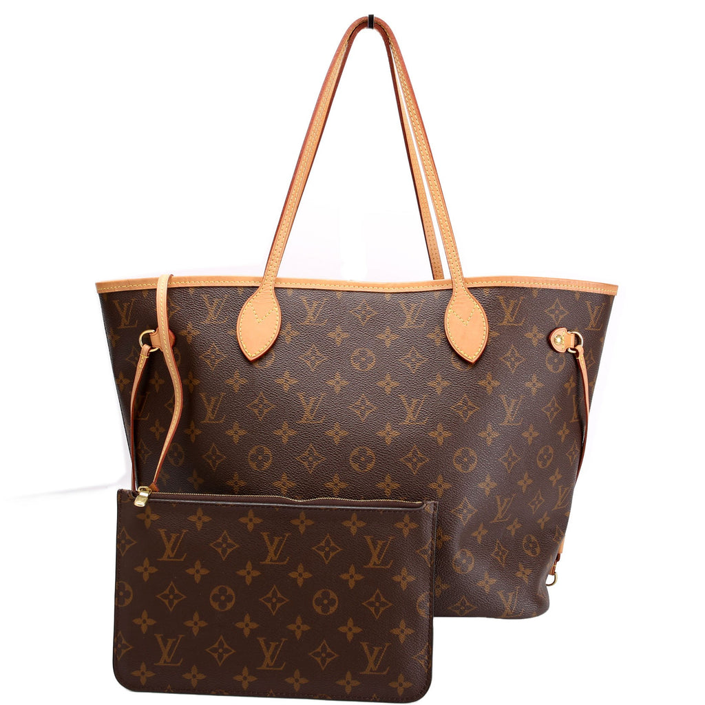 Neverfull With Wallet MM Monogram Beige