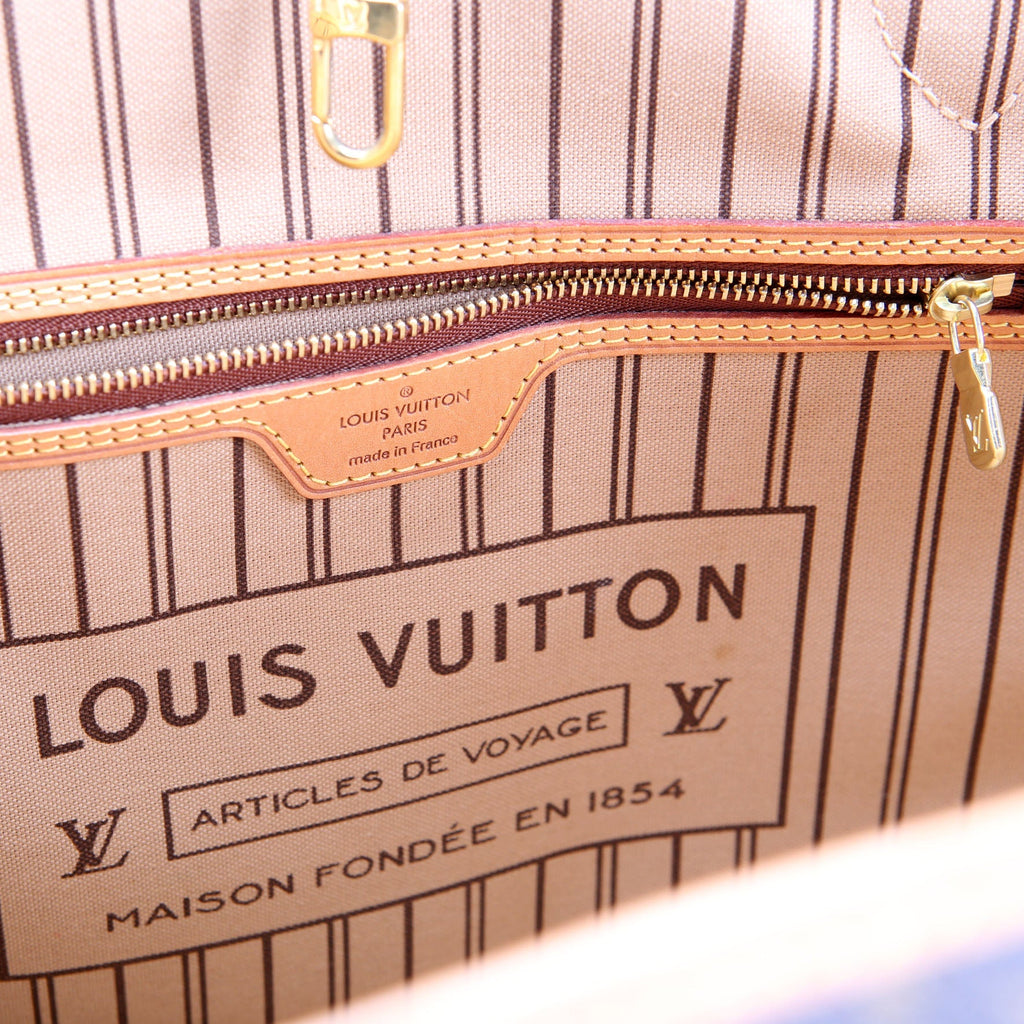 Neverfull With Wallet MM Monogram Beige