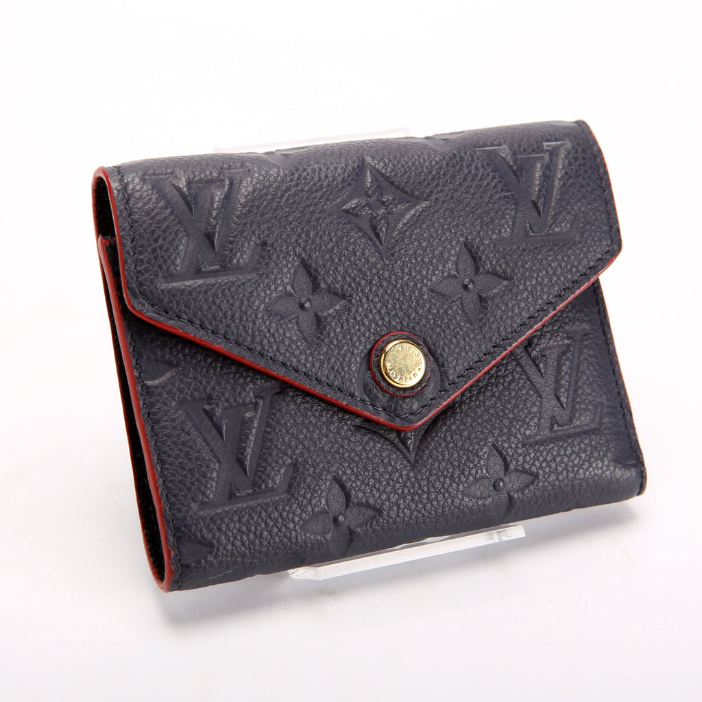 Victorine Wallet Empreinte Navy