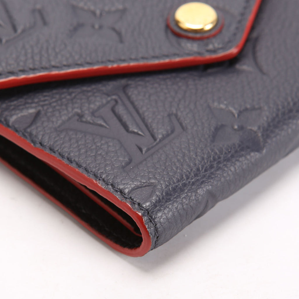 Victorine Wallet Empreinte Navy