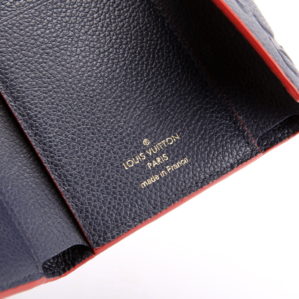 Victorine Wallet Empreinte Navy
