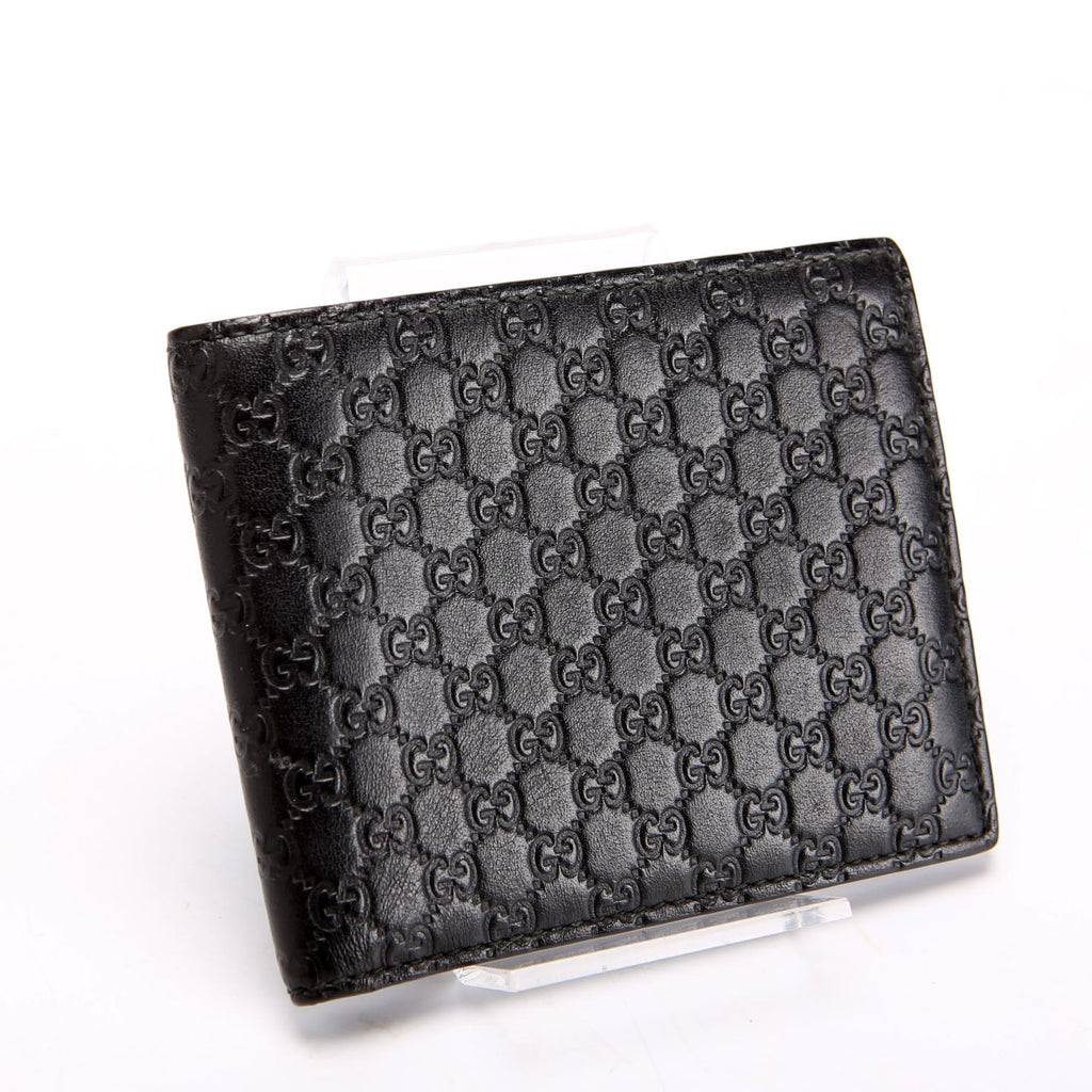 260987 Guccissima Bifold Wallet Black