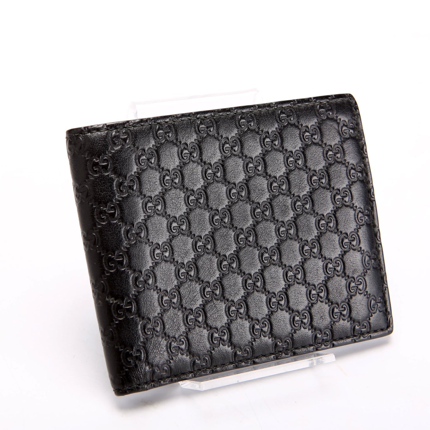 260987 Guccissima Bifold Wallet Black