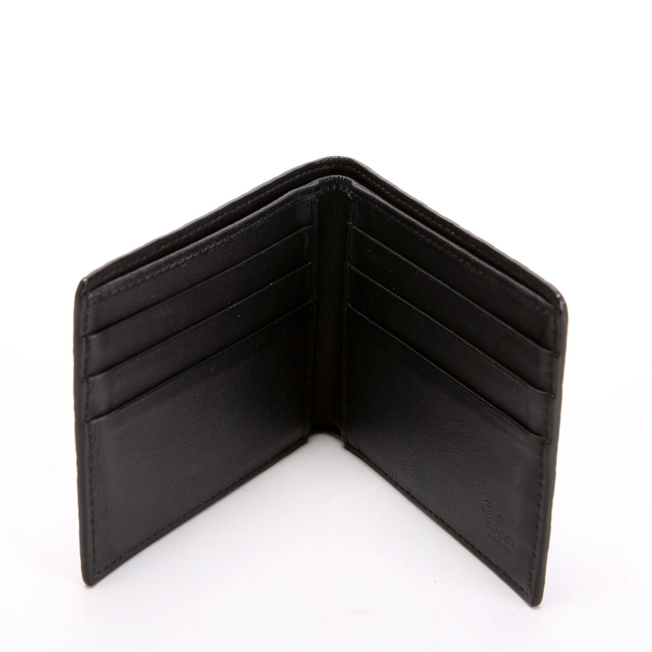 260987 Guccissima Bifold Wallet Black