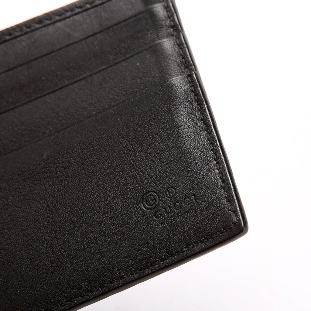 260987 Guccissima Bifold Wallet Black