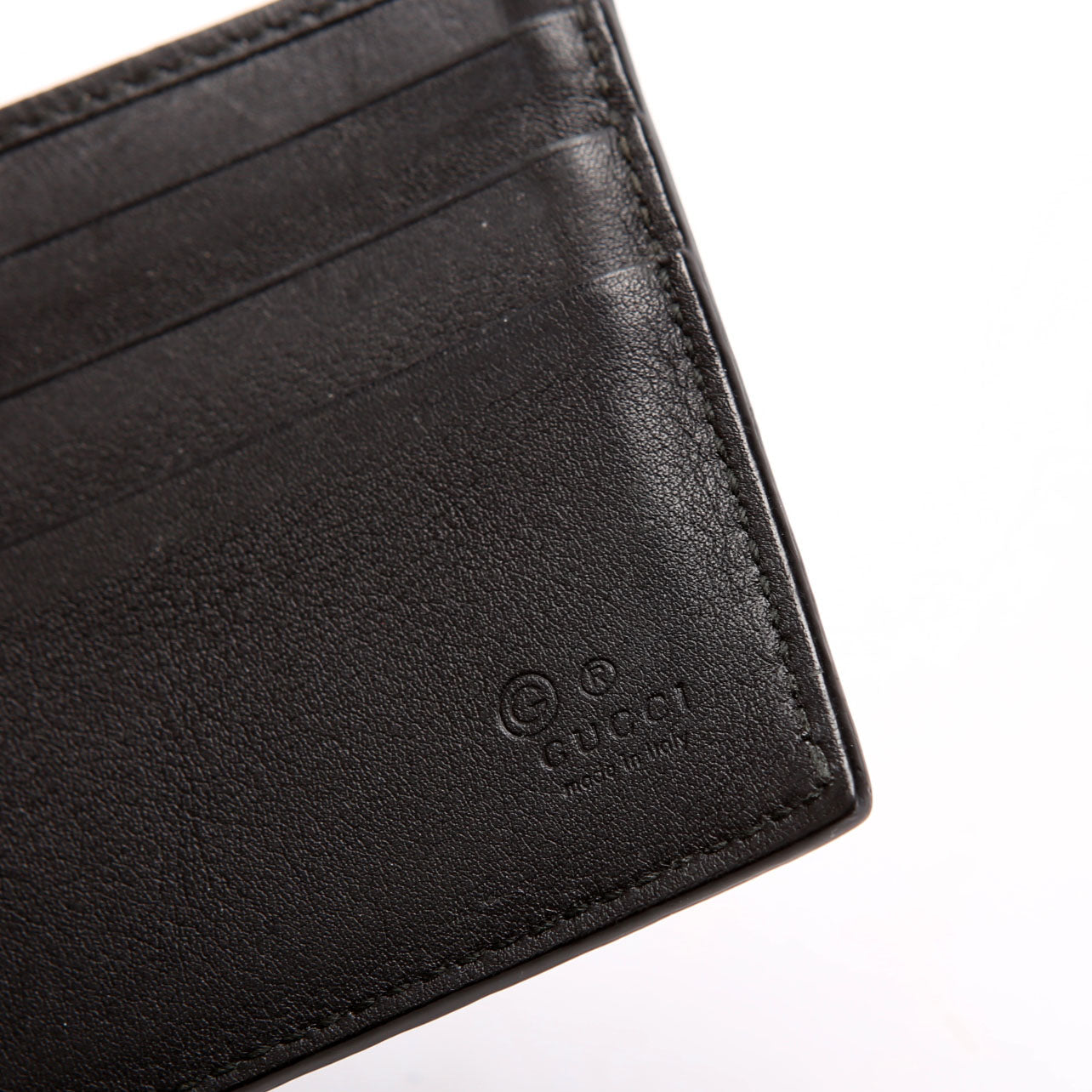 260987 Guccissima Bifold Wallet Black