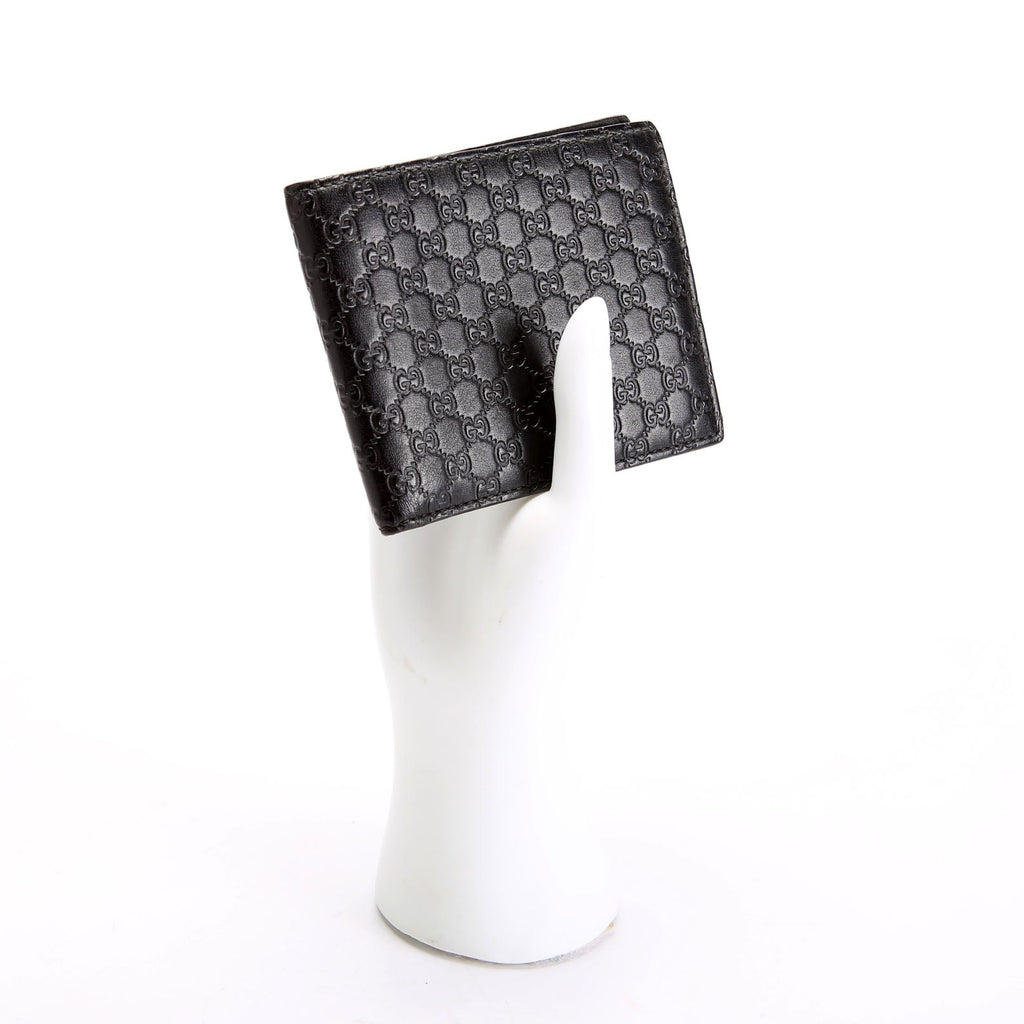 260987 Guccissima Bifold Wallet Black