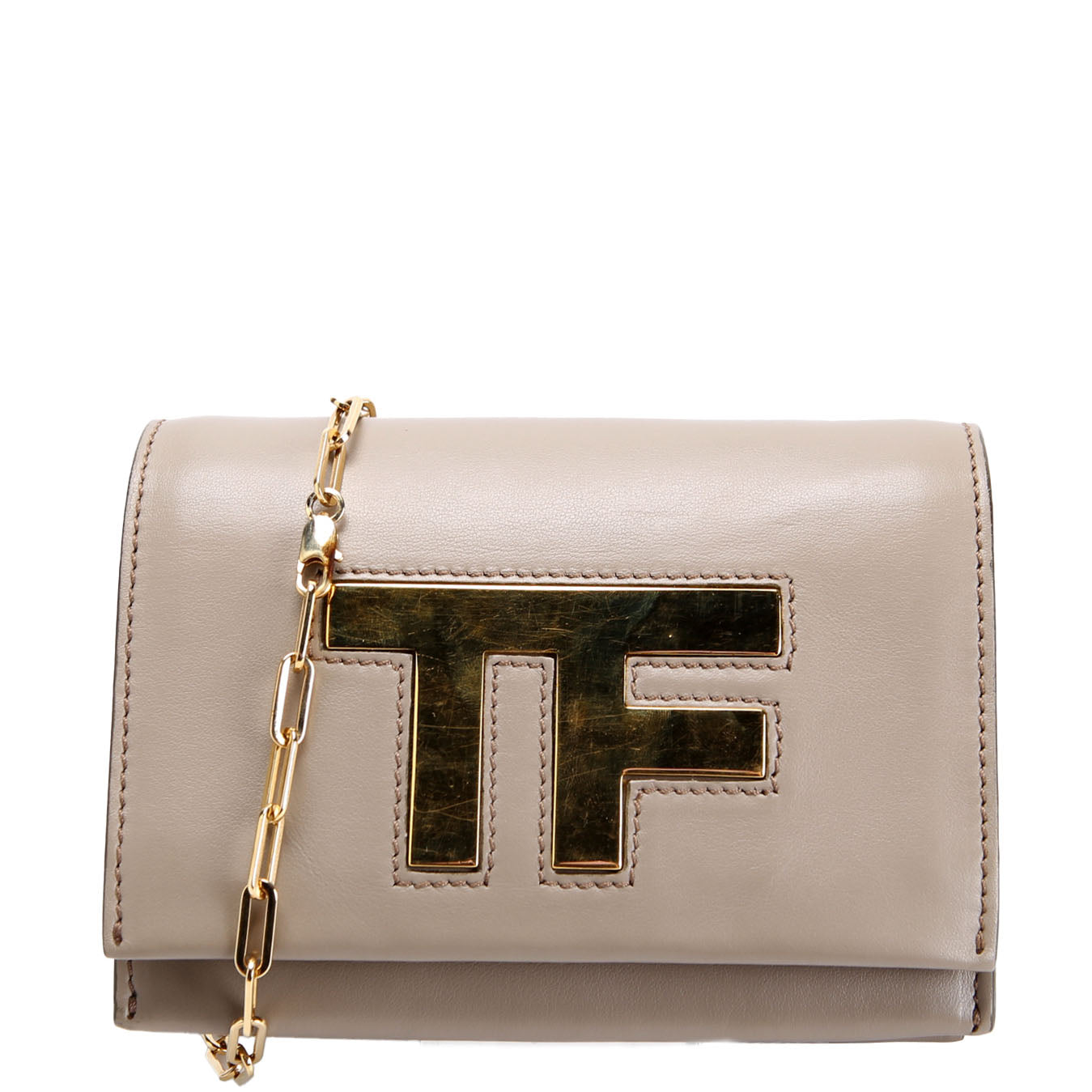 TF Small Chain Crossbody Taupe