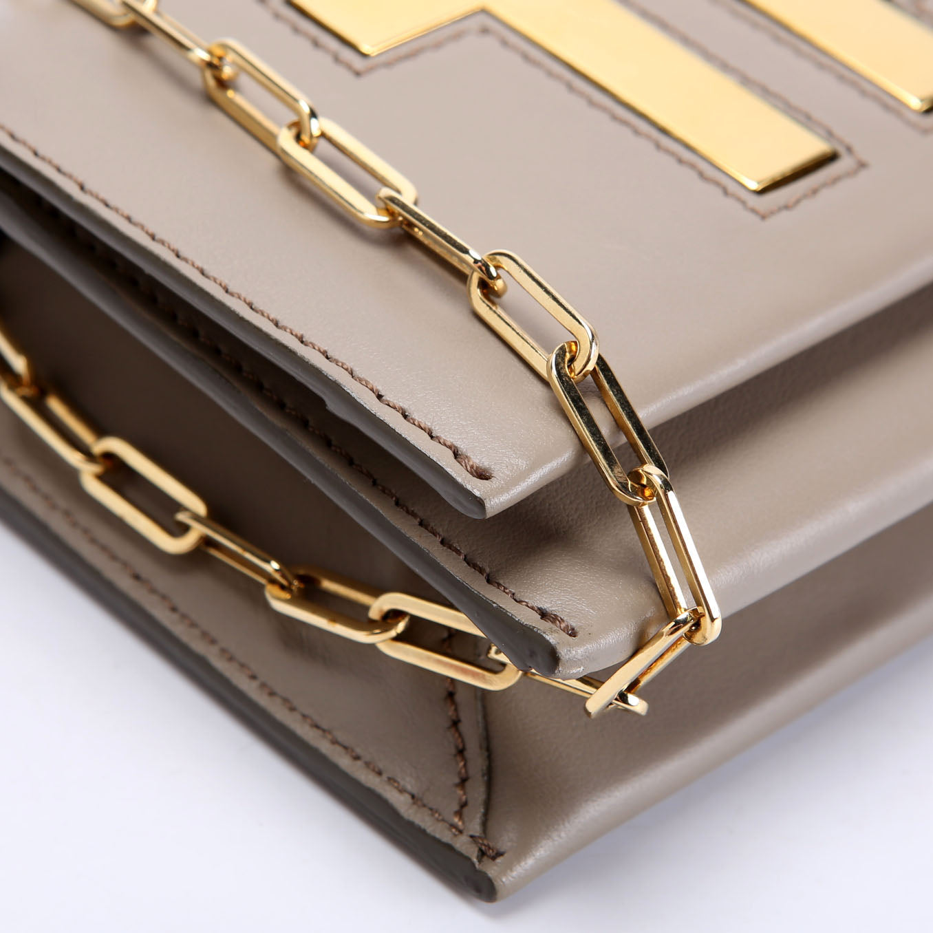 TF Small Chain Crossbody Taupe