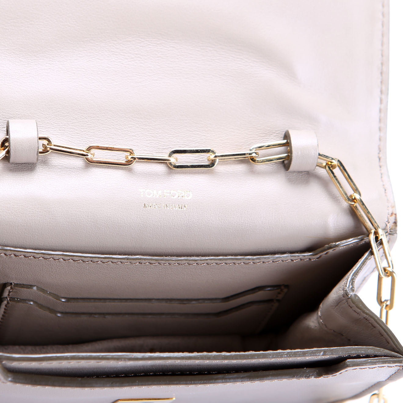 TF Small Chain Crossbody Taupe